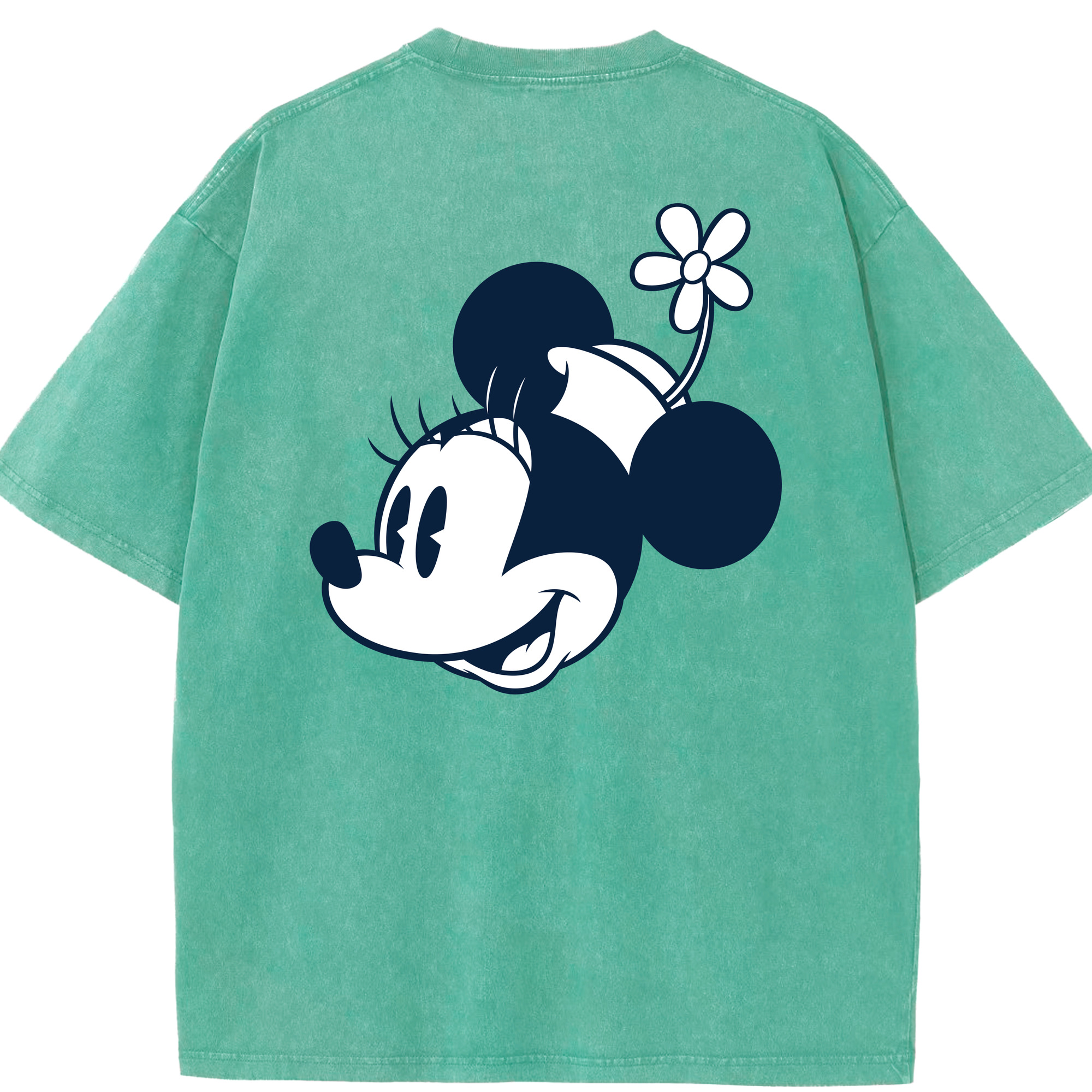 （画像用） ミッキーマウス Mickey Mouse 綿100% ヴィンテージ風 半袖Tシャツ（背面プリント）